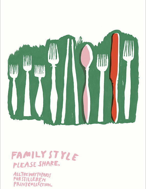 Stilleben Print - 50 x 70 cm⼁Forks & Friends Print -