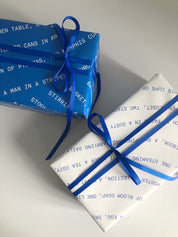 Stilleben Stilleben Gift Wrap Print Blue/Cream