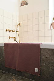 Stilleben Bath Towel Waffle - 80 x 160 cm Towel Rusty Brown