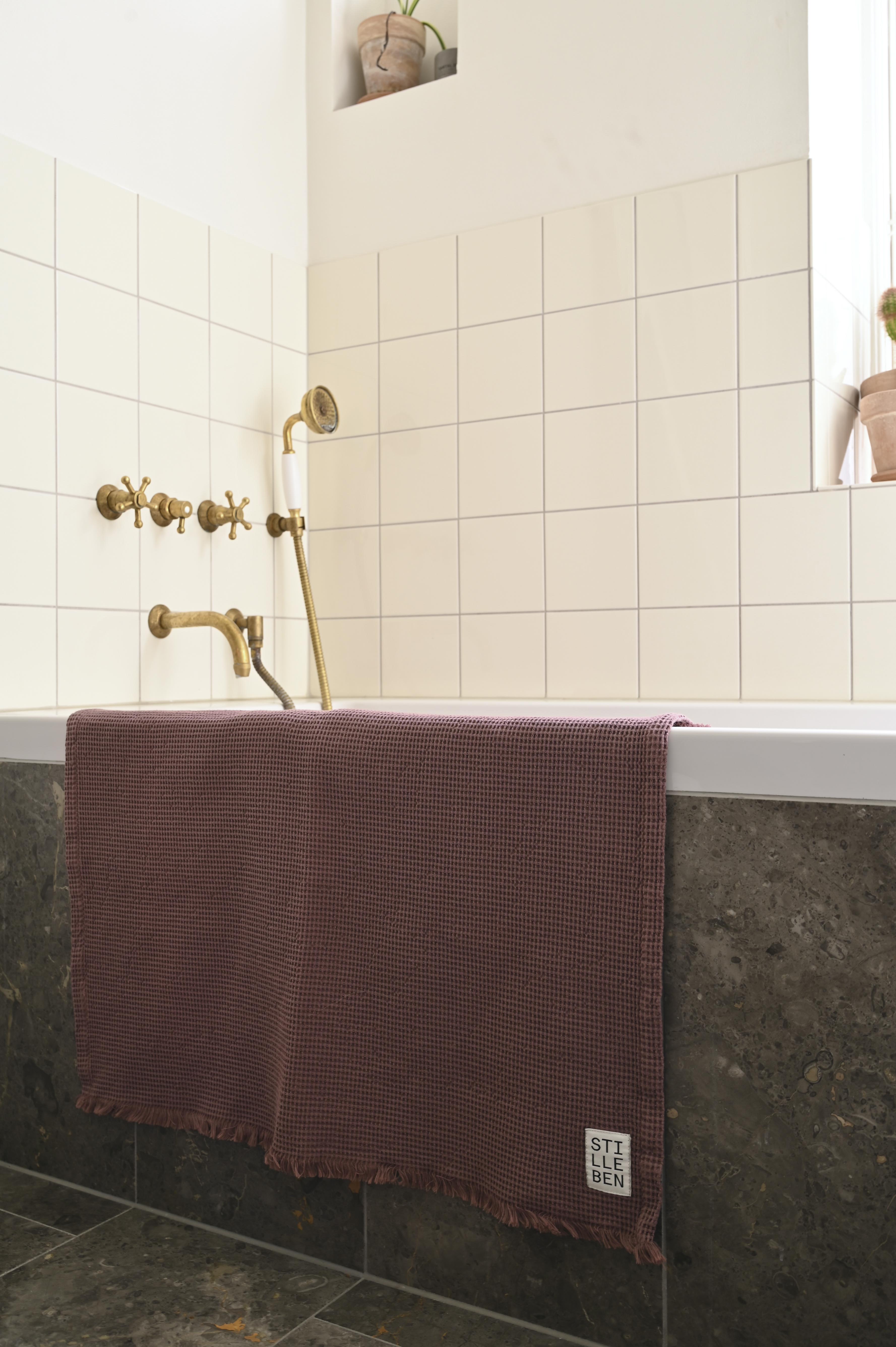 Stilleben Bath Towel Waffle - 80 x 160 cm Towel Rusty Brown