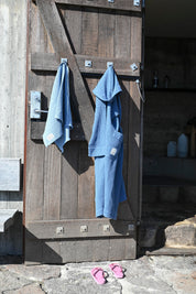 Stilleben Bathrobe Waffle Bathrobe Denim Blue