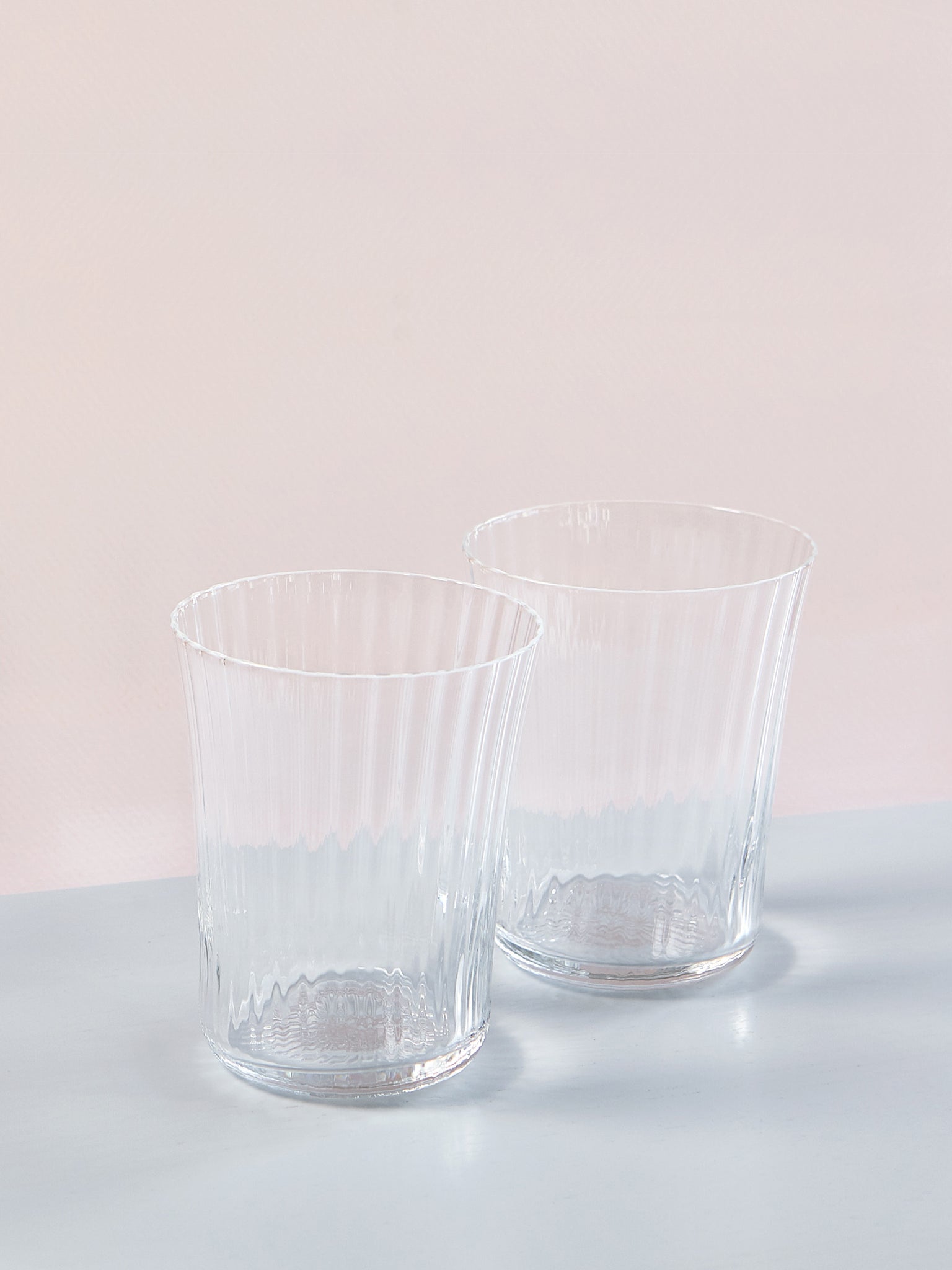 Stilleben Concave Glass - Box of 2⼁Fan Glass Clear