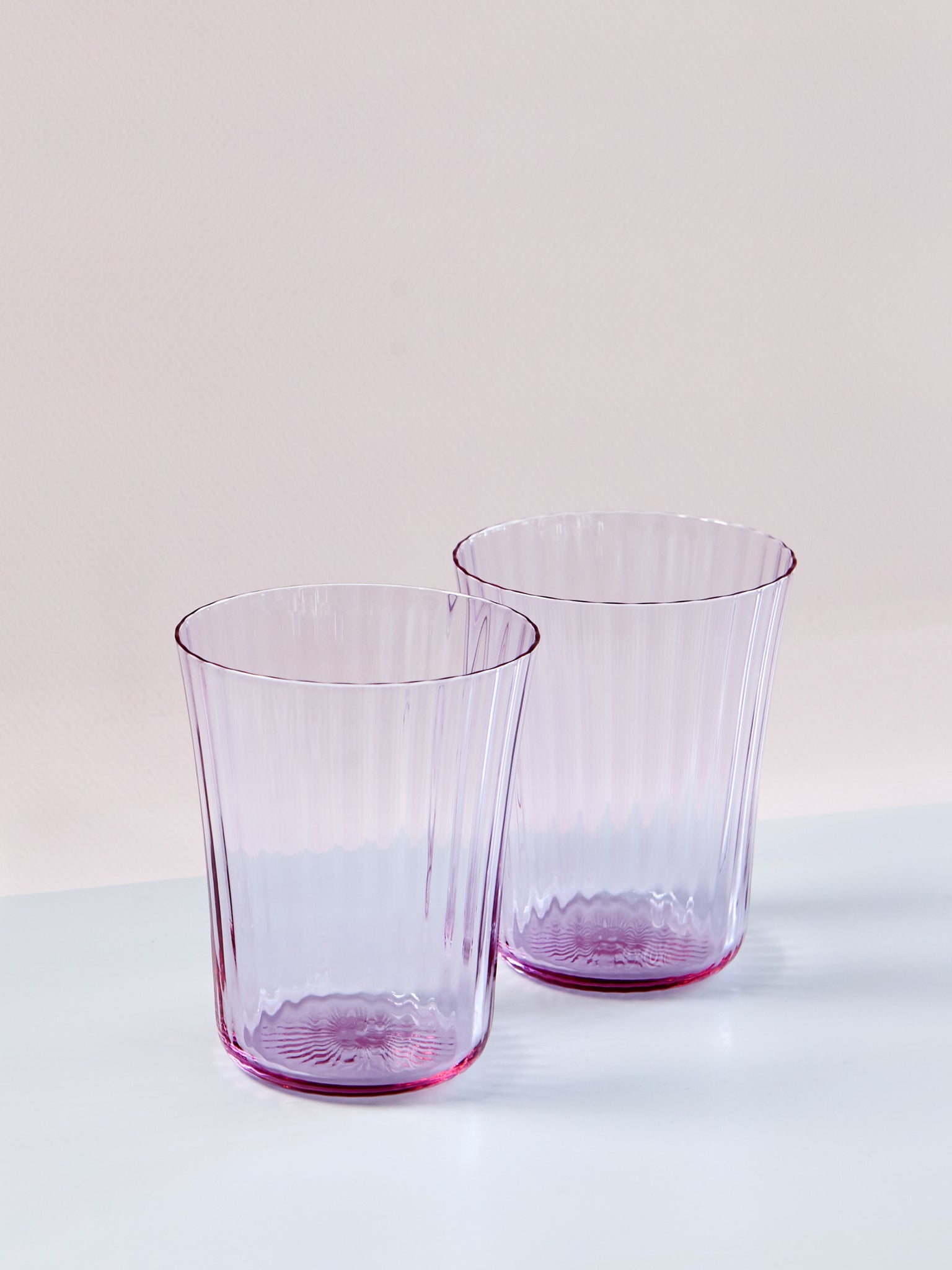 Stilleben Concave Glass - Box of 2⼁Fan Glass Neo Purple