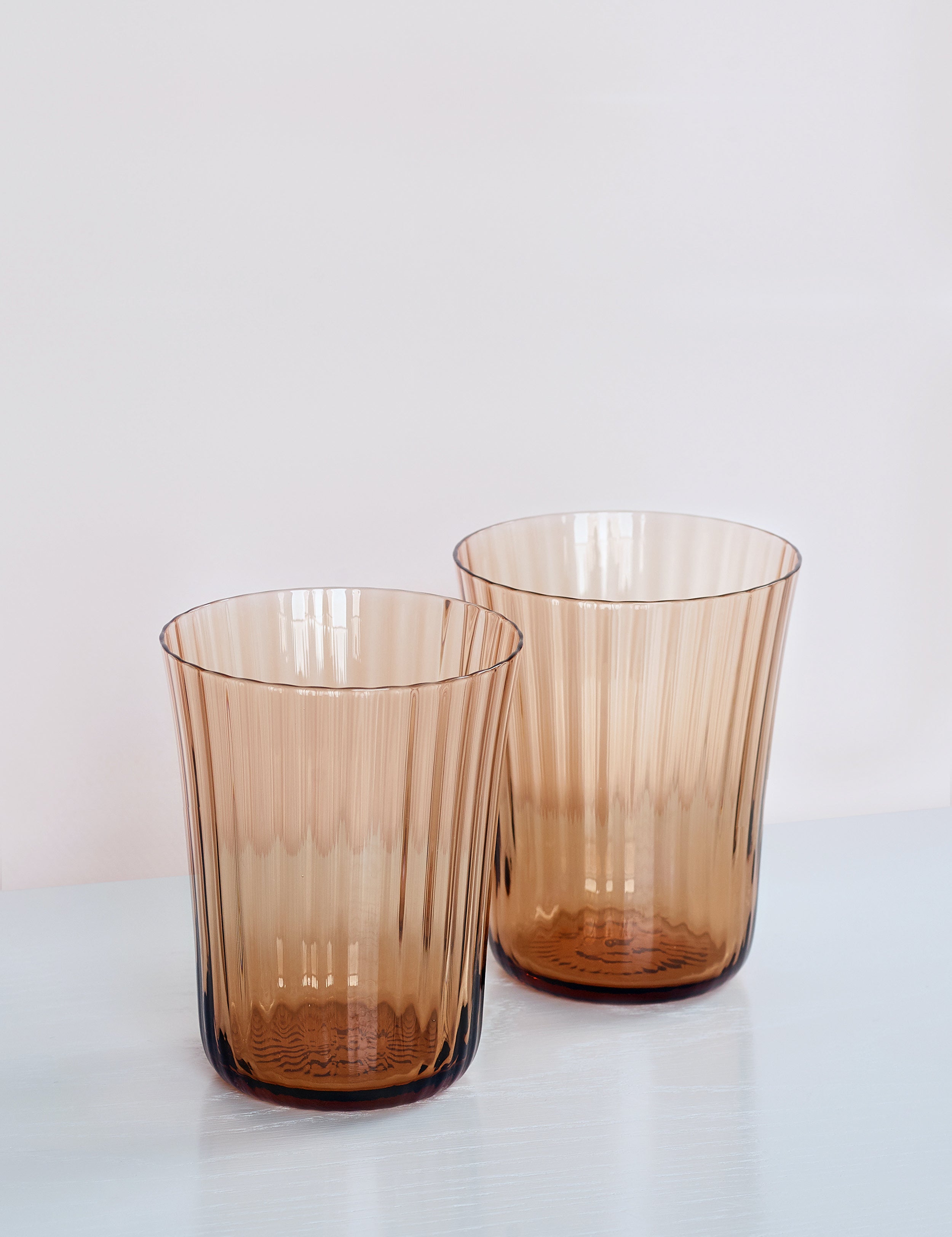 Stilleben Concave Glass - Box of 2⼁Fan Glass Sepia