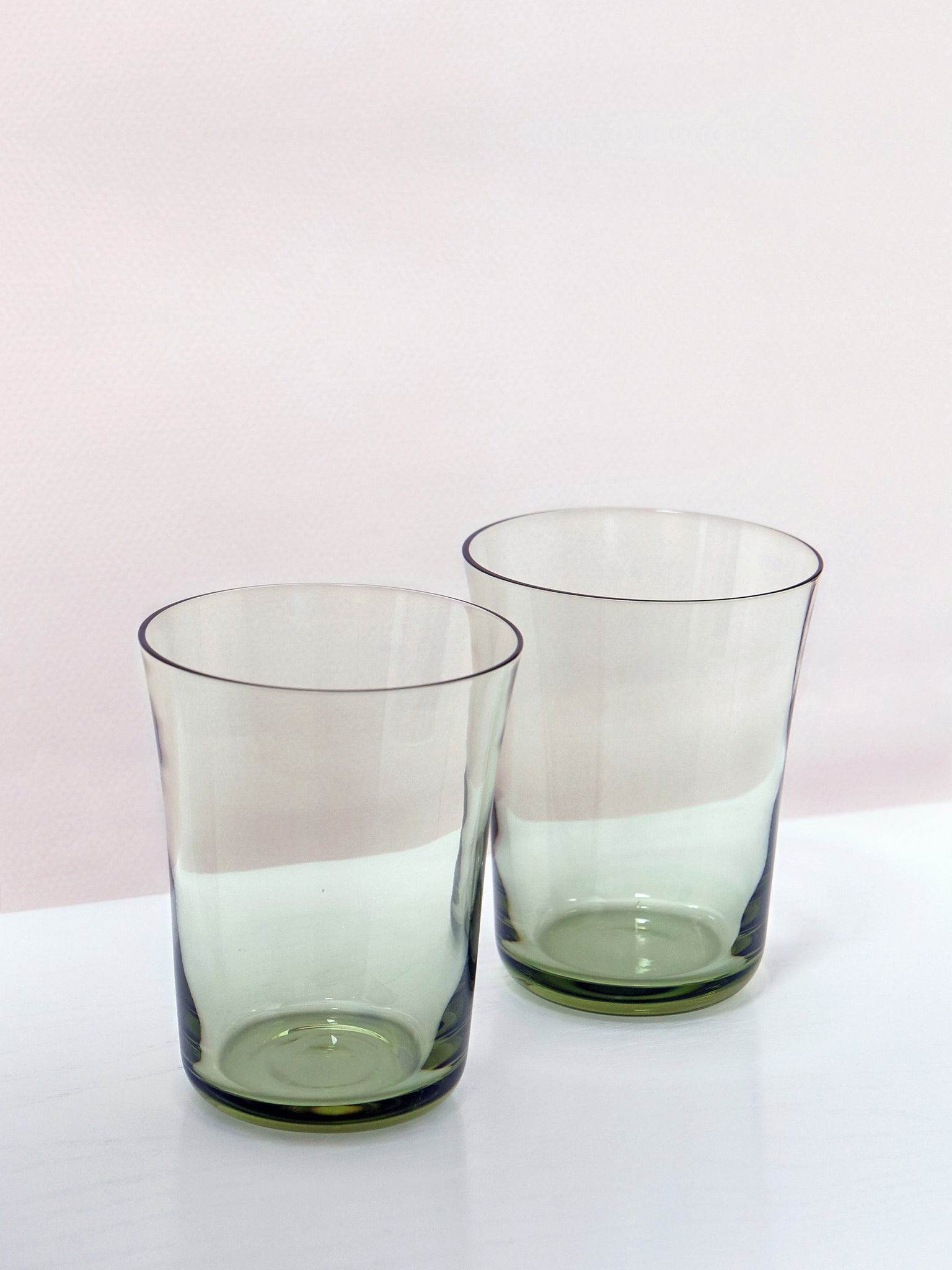 Stilleben Concave Glass - Box of 2⼁None Glass Moss Green