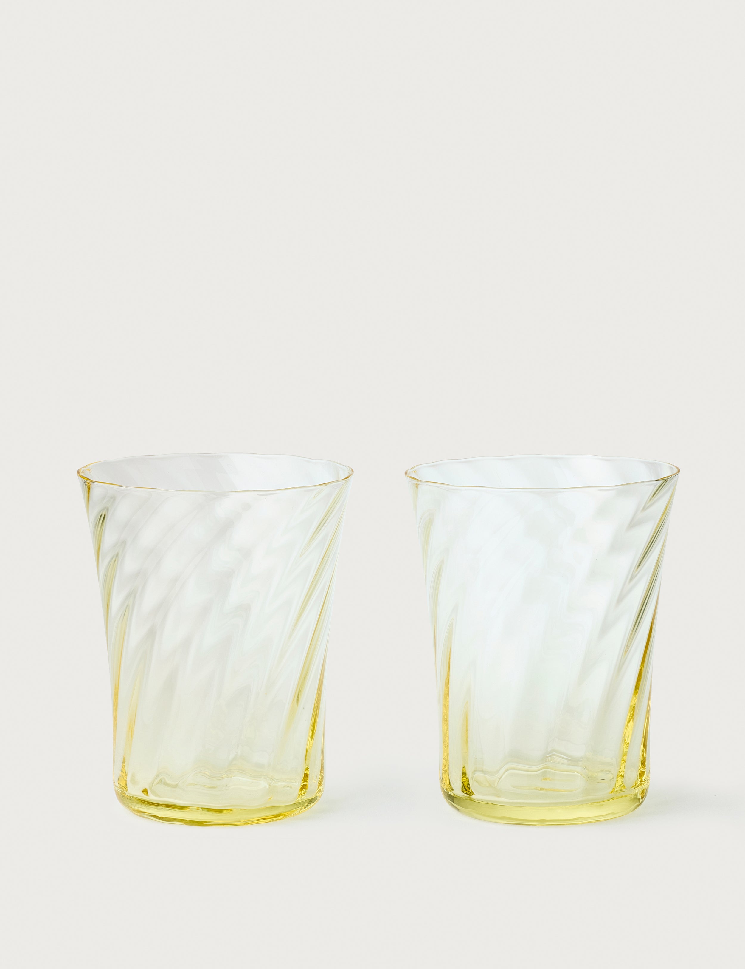 Stilleben Concave Glass - Box of 2⼁Swirl Glass Citrin