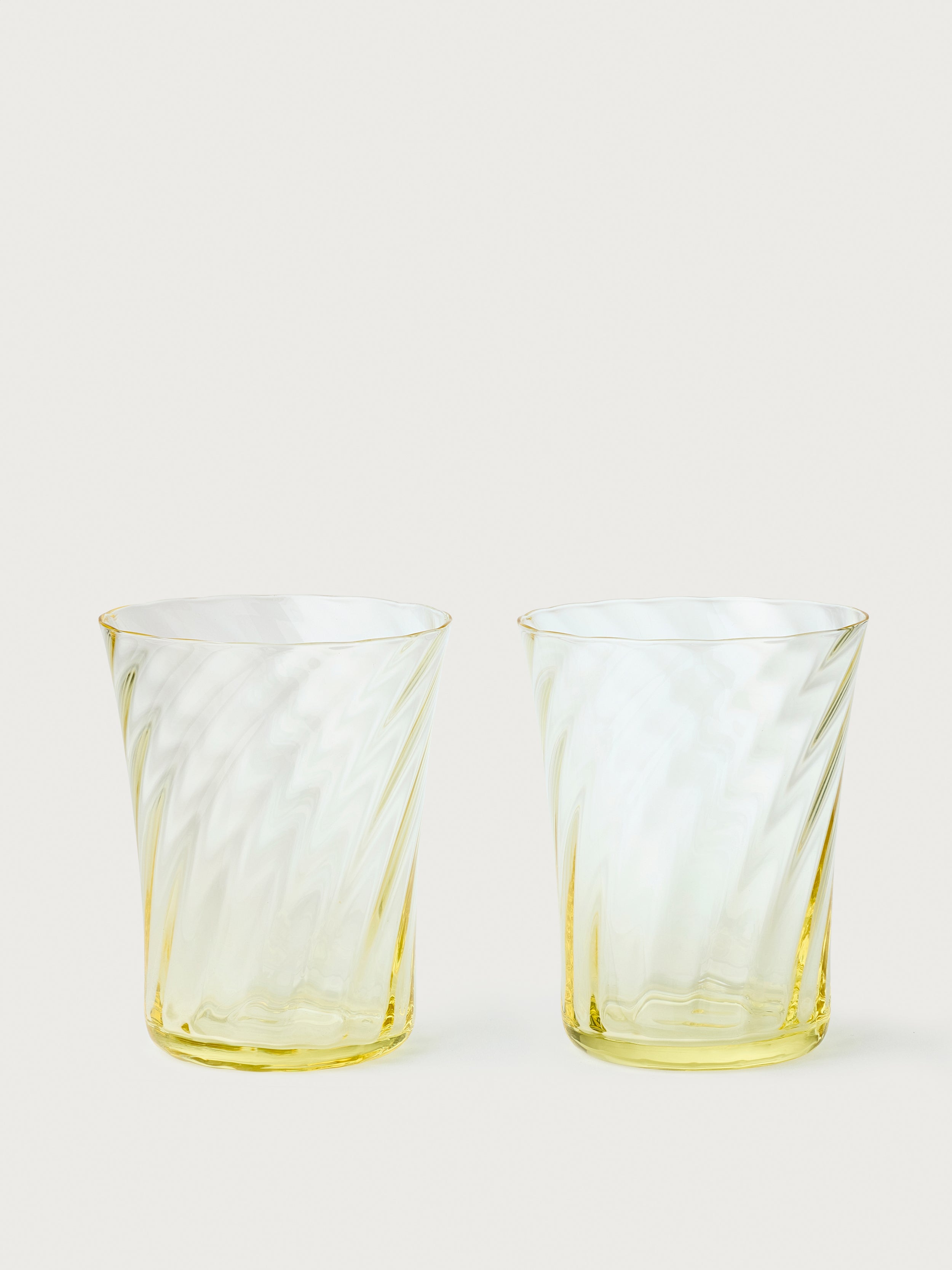 Stilleben Concave Glass - Box of 2⼁Swirl Glass Citrin