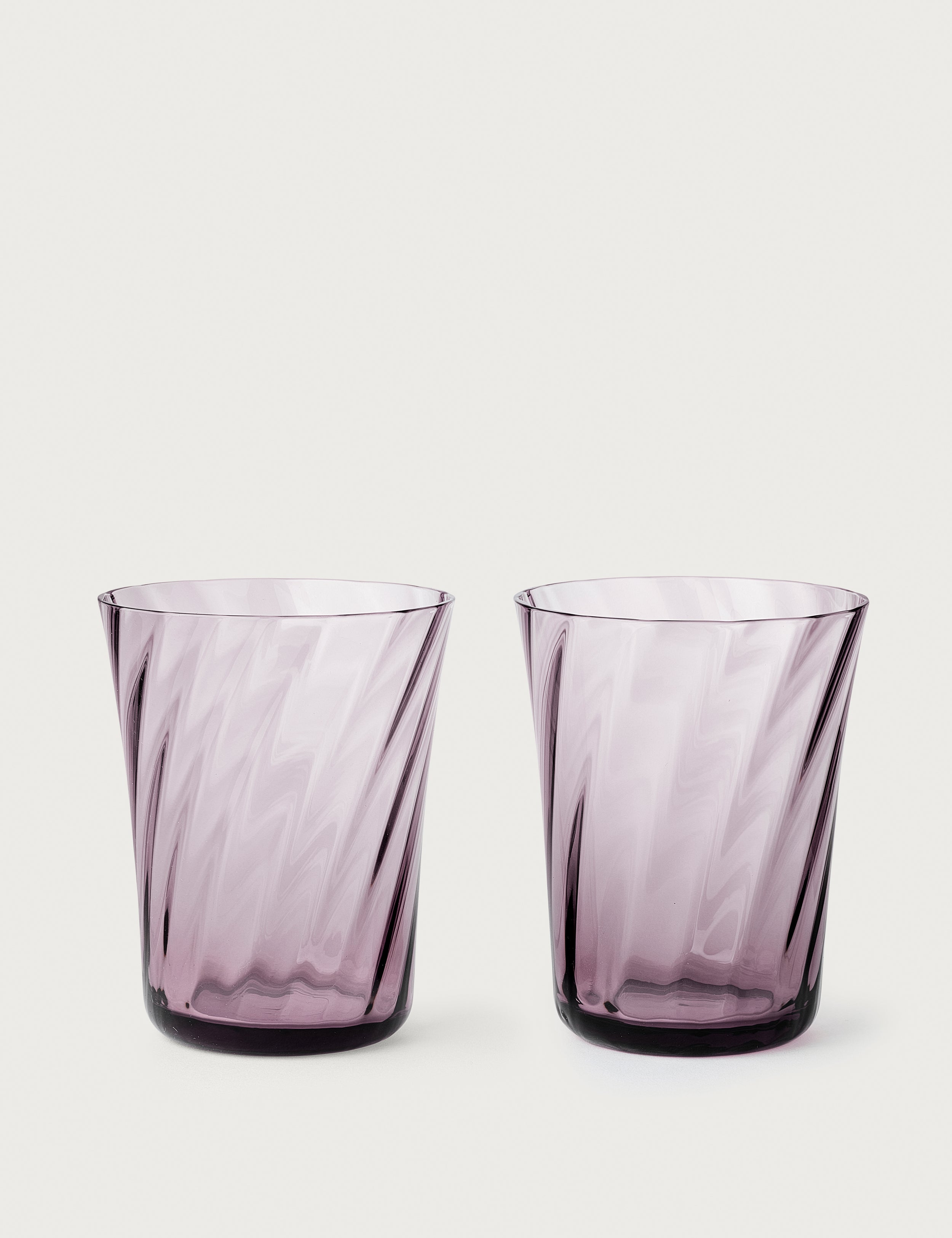 Stilleben Concave Glass - Box of 2⼁Swirl Glass Lilac