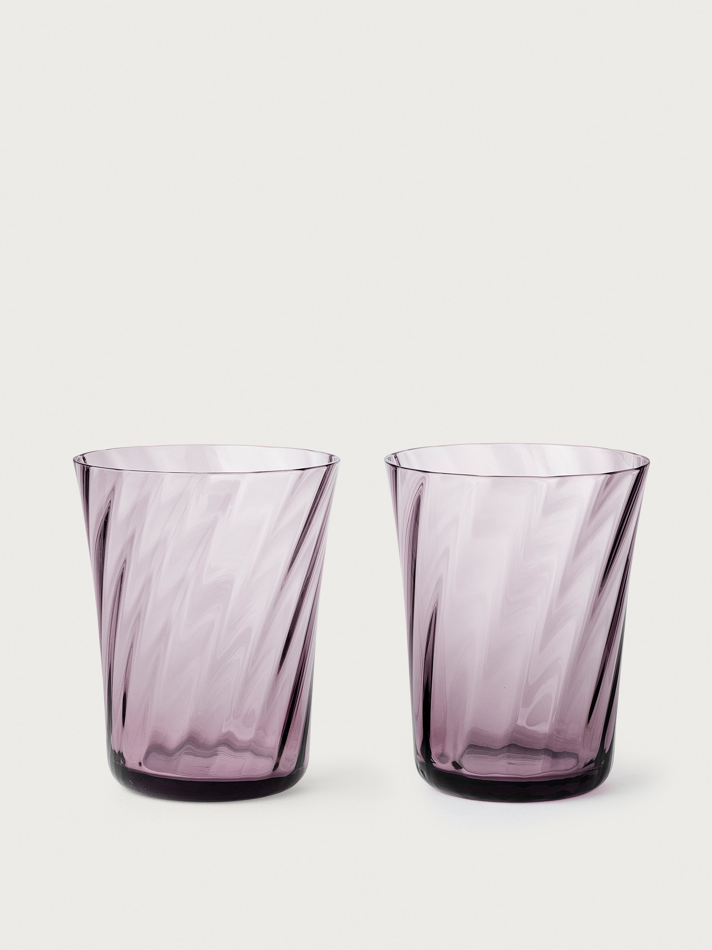 Stilleben Concave Glass - Box of 2⼁Swirl Glass Lilac