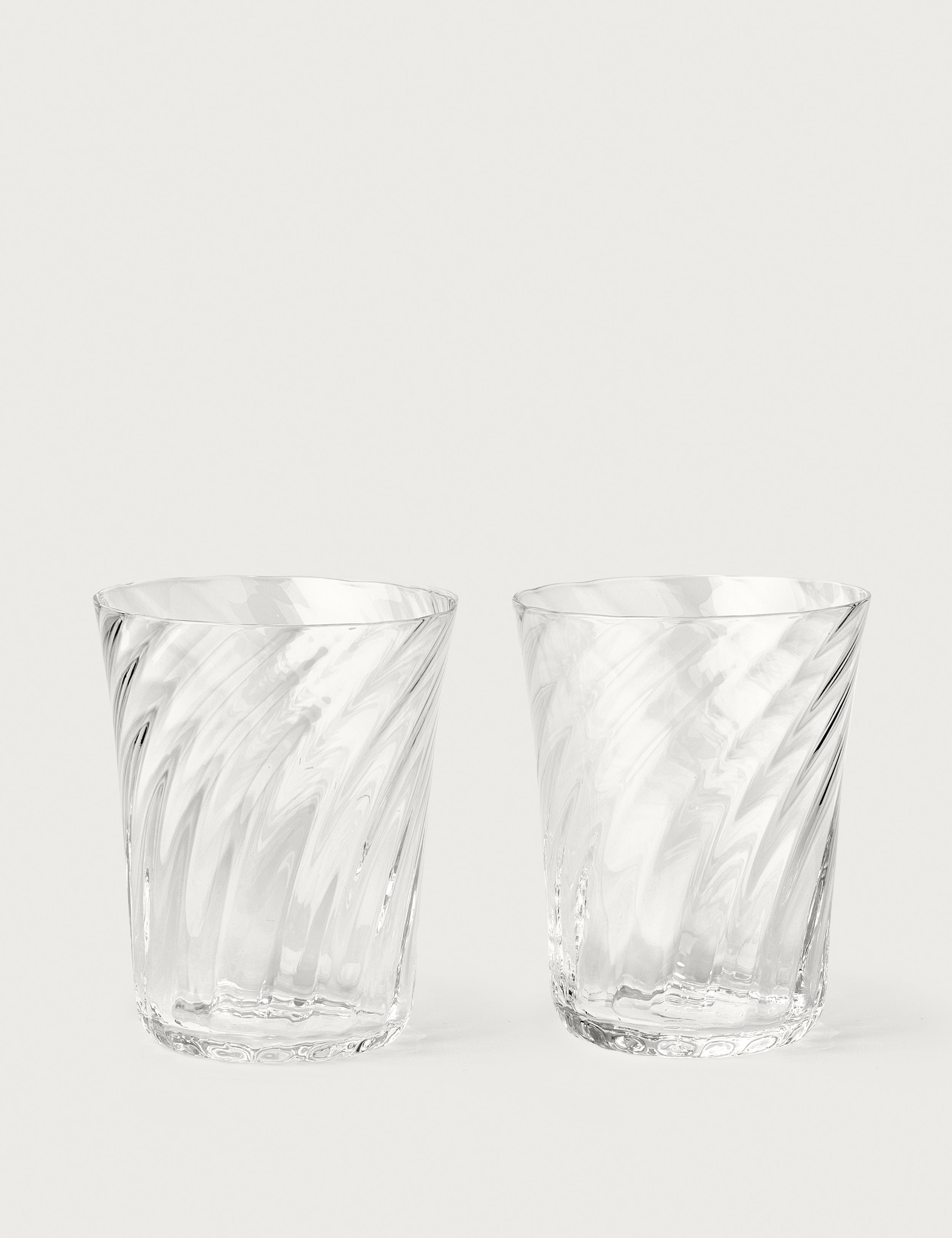 Stilleben Concave Glass Clear - Box of 2⼁Swirl Glass Clear