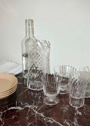 Stilleben Concave Glass Clear - Box of 2⼁Swirl Glass