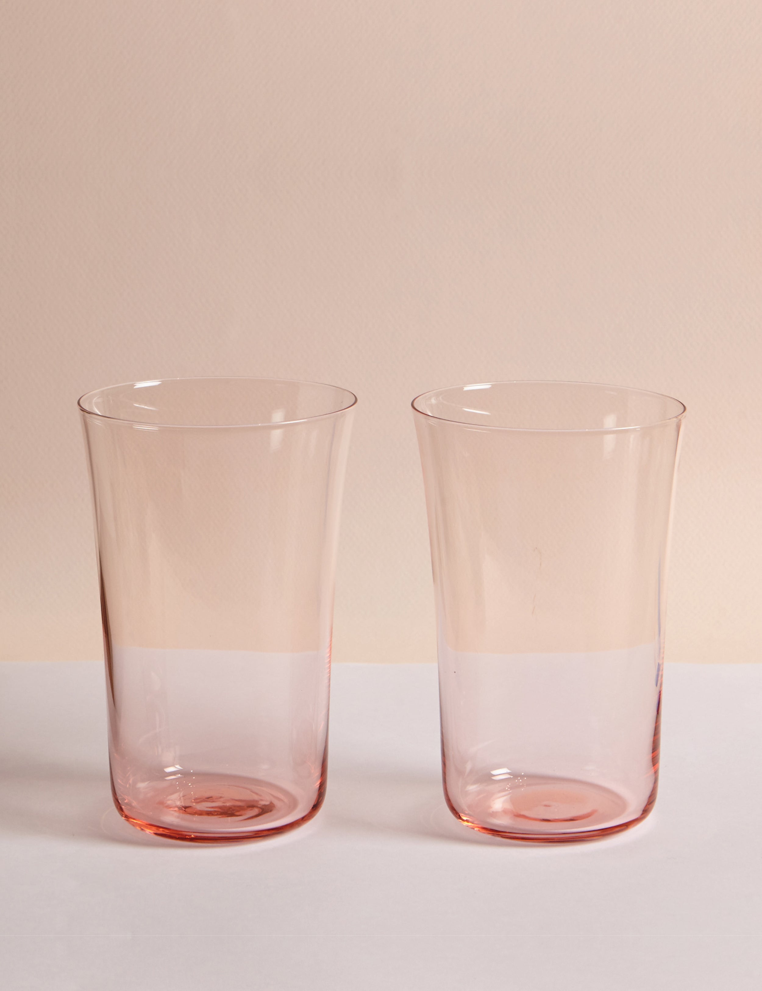 Stilleben Concave Glass High - Box of 2⼁None Glass Rose