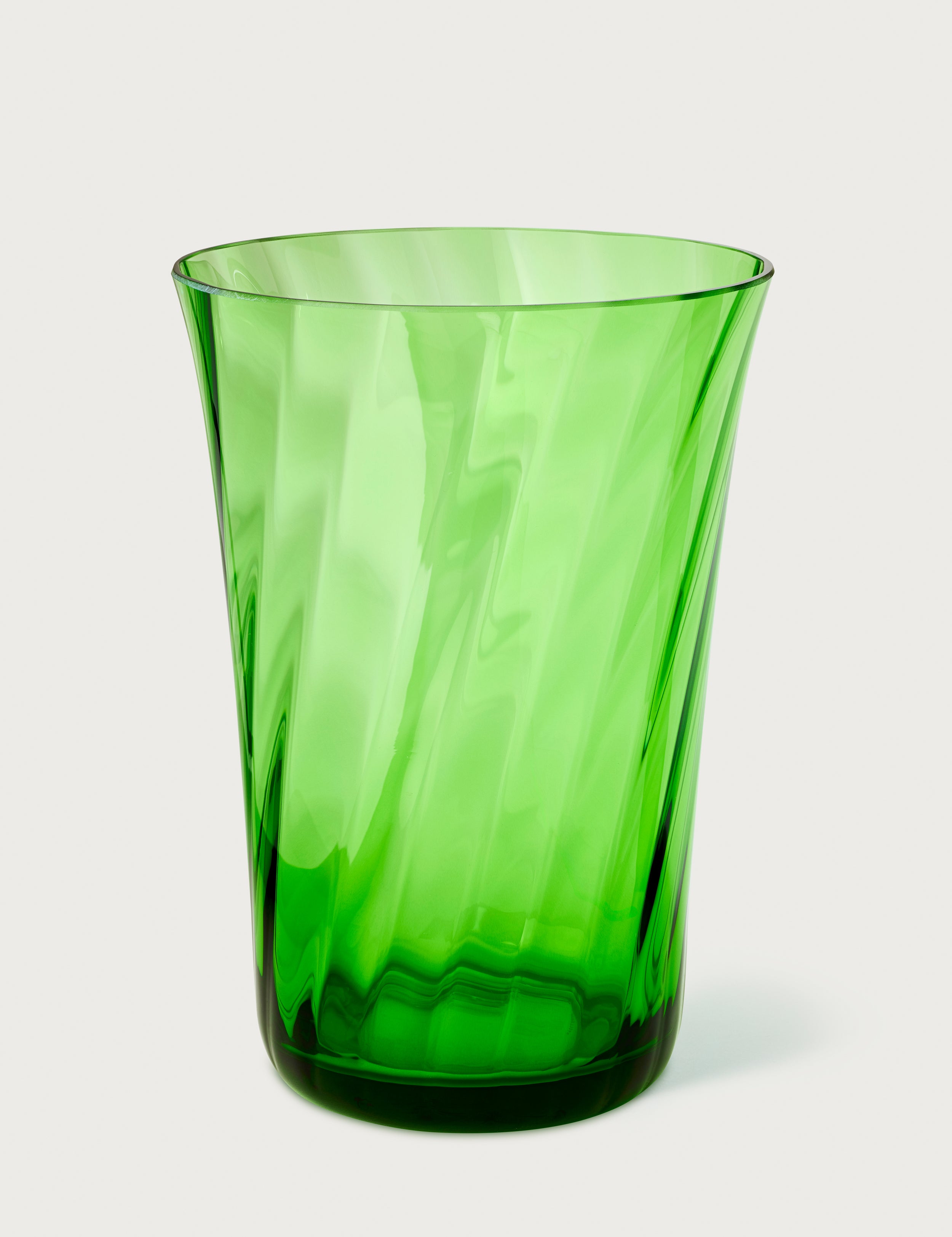 Stilleben Concave Vase - 20 cm⼁Swirl Vase Vintage Green