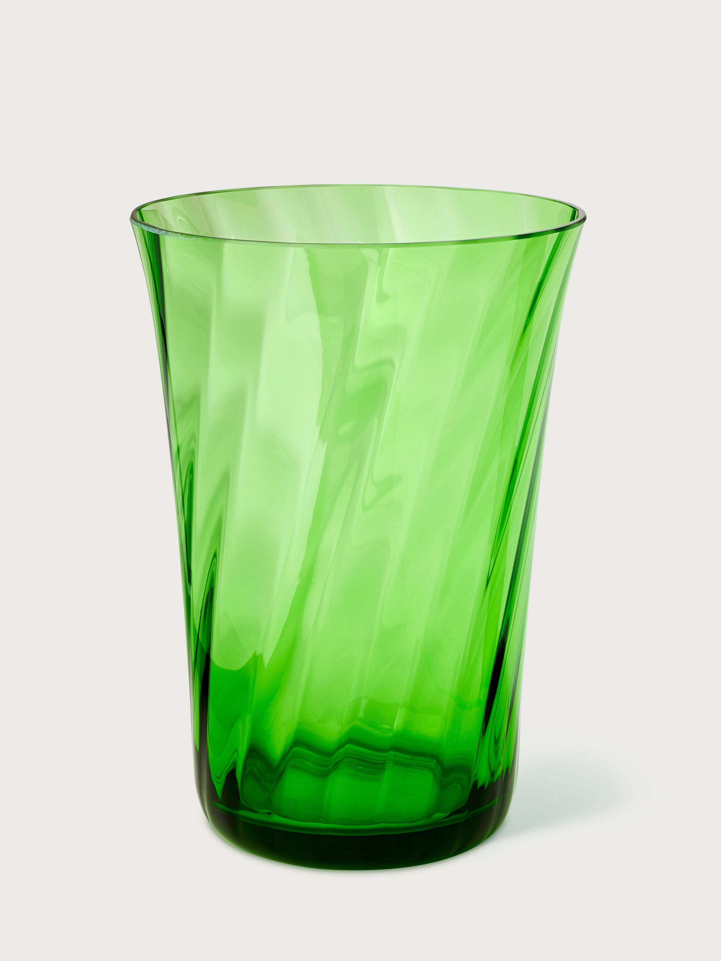 Stilleben Concave Vase - 20 cm⼁Swirl Vase Vintage Green