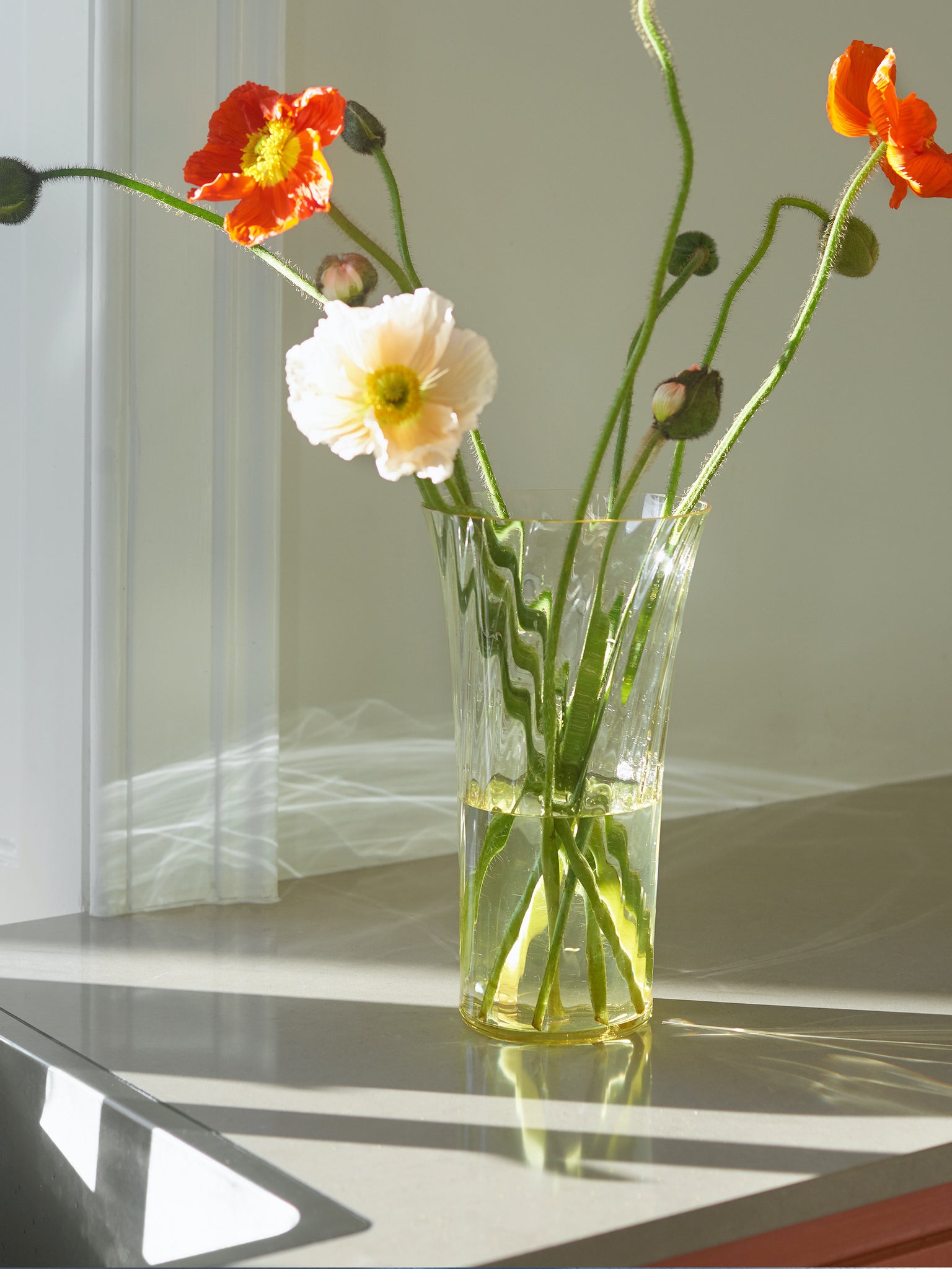 Stilleben Concave Vase - 28 cm⼁Fan Vase Citrin