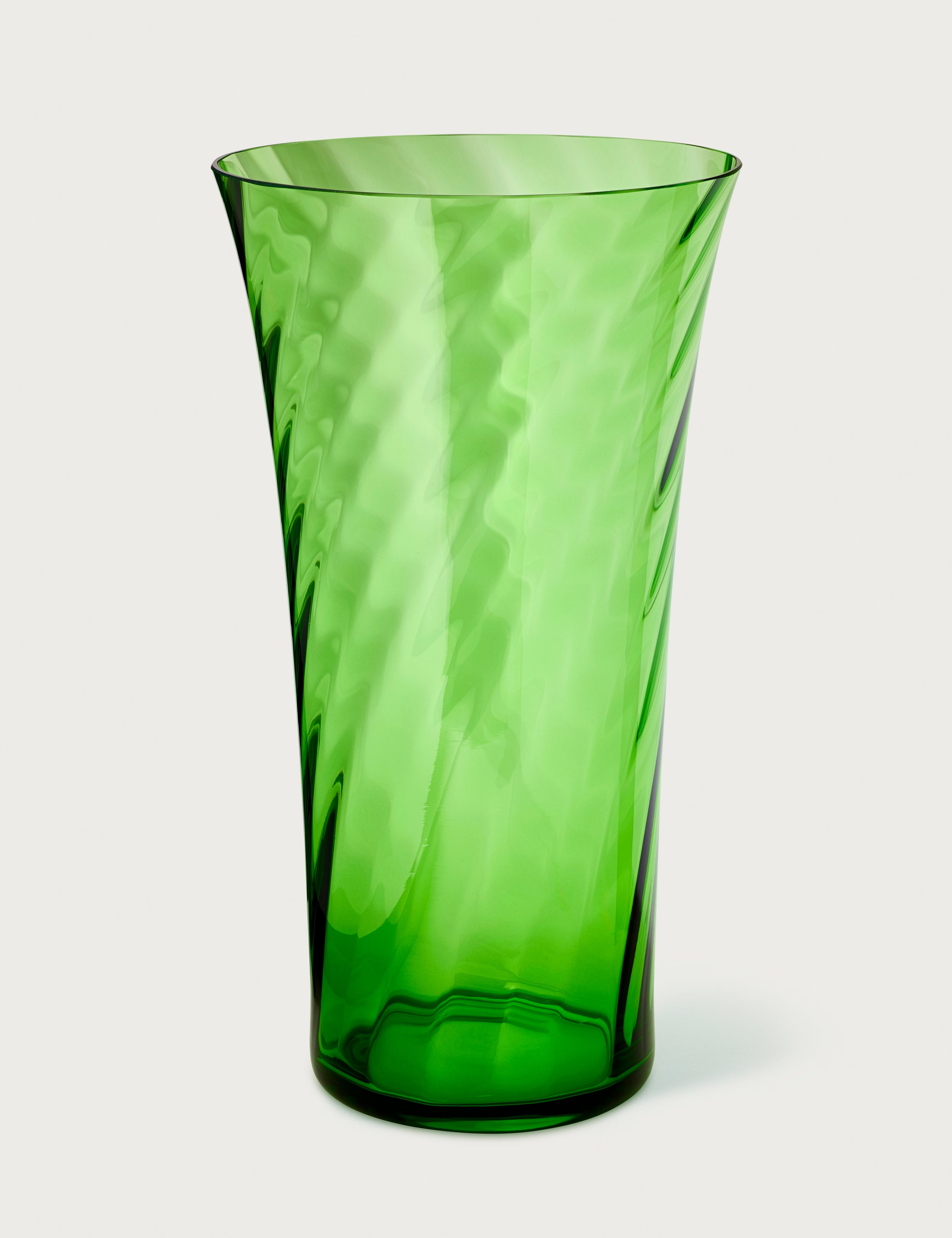 Stilleben Concave Vase - 28 cm⼁Swirl Vase Vintage Green