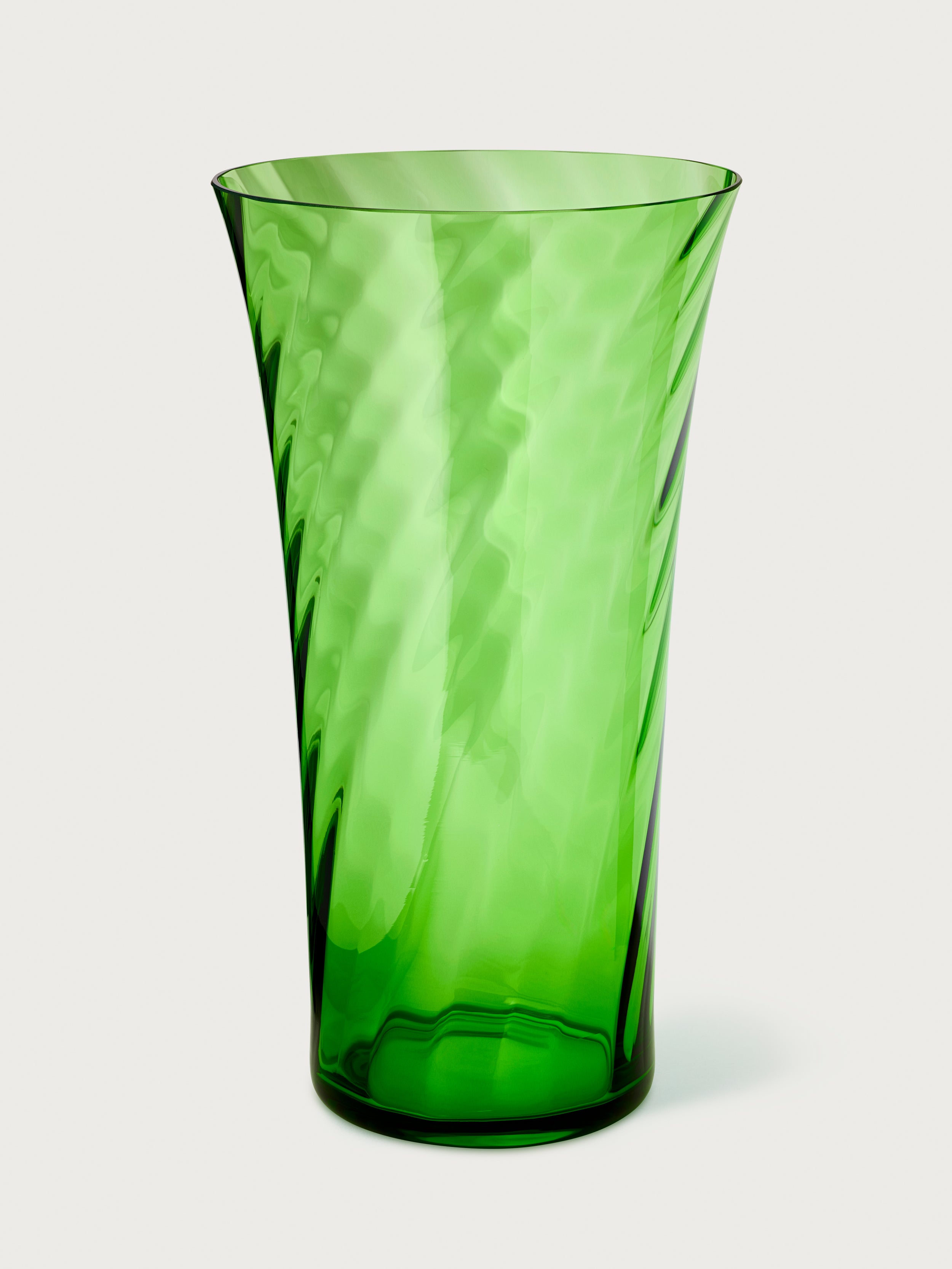 Stilleben Concave Vase - 28 cm⼁Swirl Vase Vintage Green