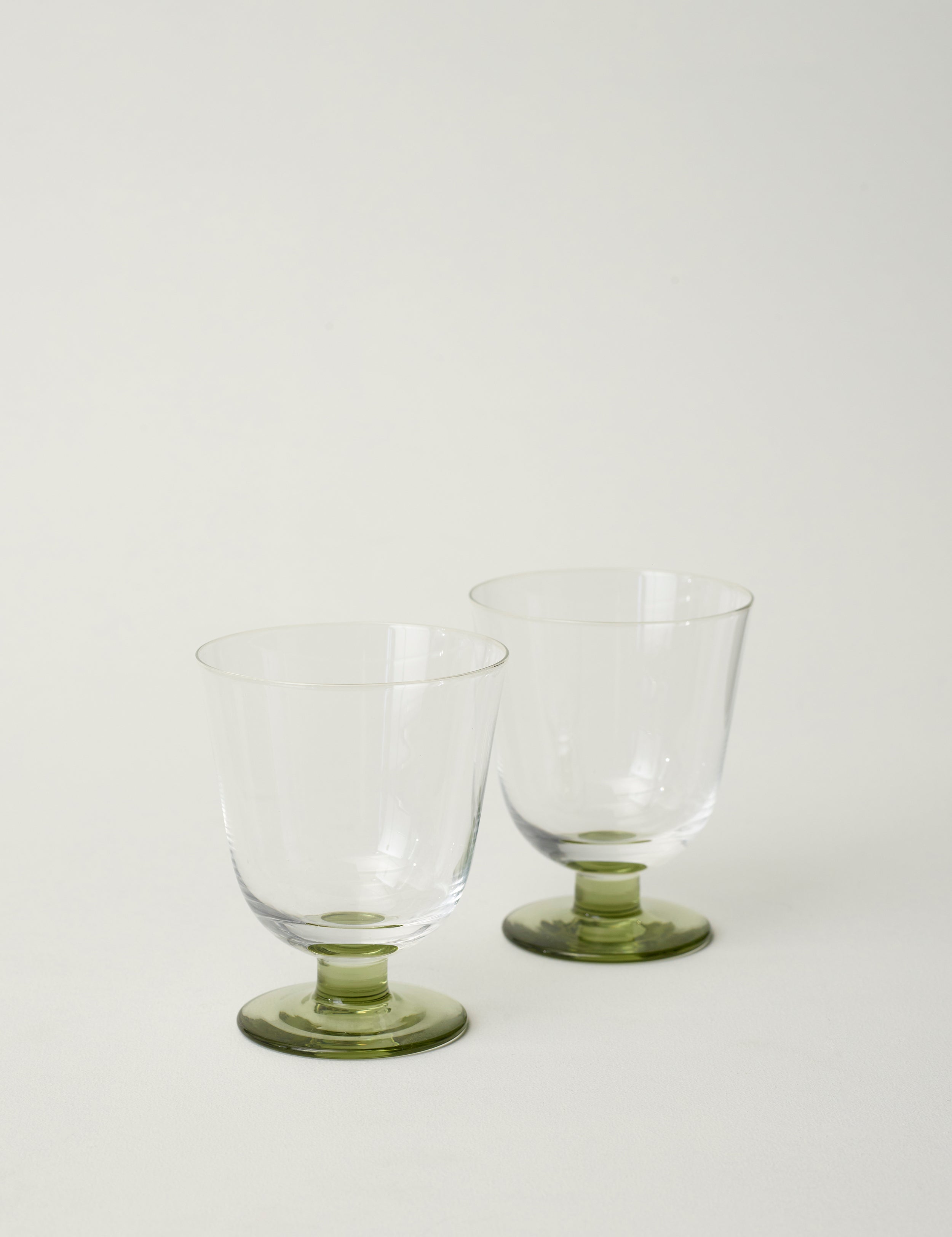 Stilleben Concave Wine Glass Color - Box of 2 Glass Moss Green