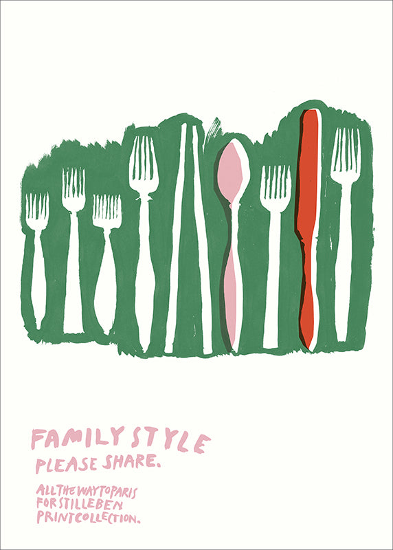 Stilleben Print - 50 x 70 cm⼁Forks & Friends Print -