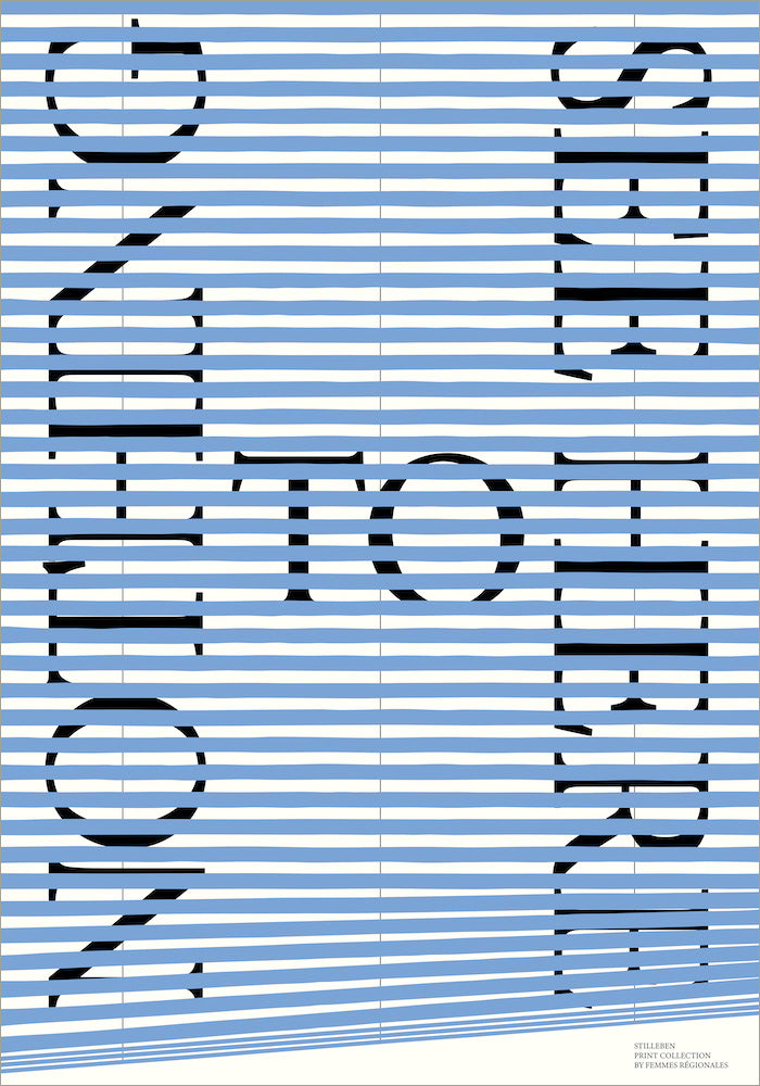 Stilleben Print - 70 x 100 cm⼁Nothing To See Here - Blue Print -